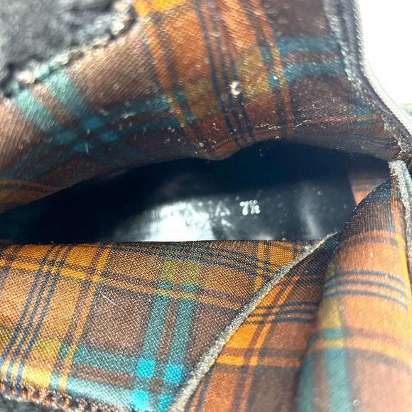 Aquatalia Snow Boots Winter‎ Weatherproof Suede Zip Front Combat Black Size 7.5 - Picture 11 of 12